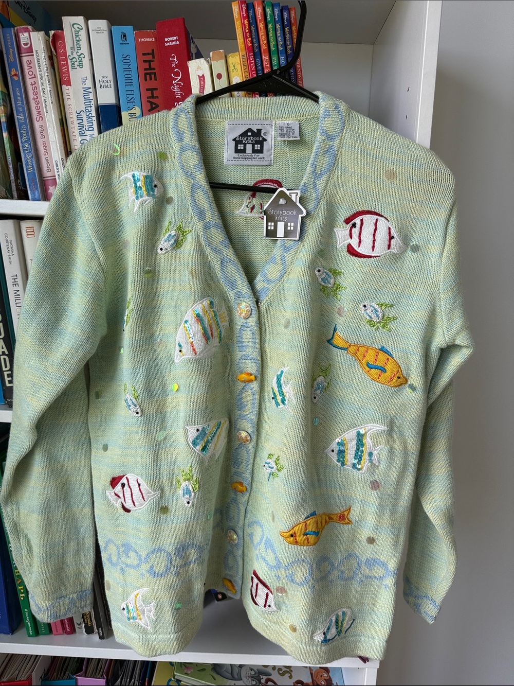 Storybooks embroidered cardigan